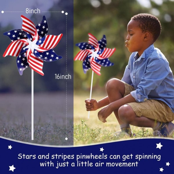 Amerikansk Flag Windmill Legetøj 21CM 21cm
