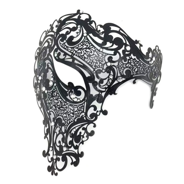 Dance Masquerade Metal Mask MUSTA TYYPPI 1 TYYPPI 1 black type 1-type 1