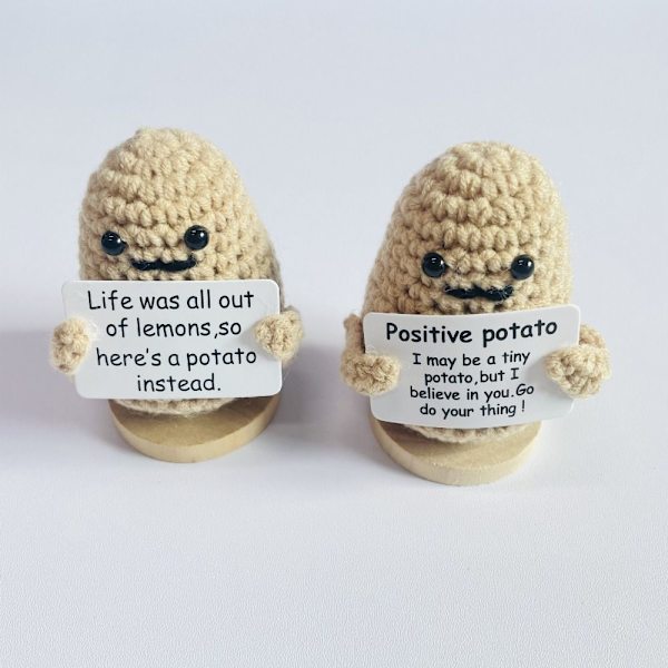 Rolig Positiv Potatis Stickad Potatisdocka 3 3 3