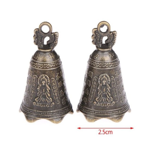 10 stk Antique Bell Kinas Mini Messing Kobber Skulptur Be