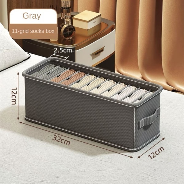 Underkläder Förvaringsbox Byxor Klassificering Låda GRÅ 11 11 Grey 11-11