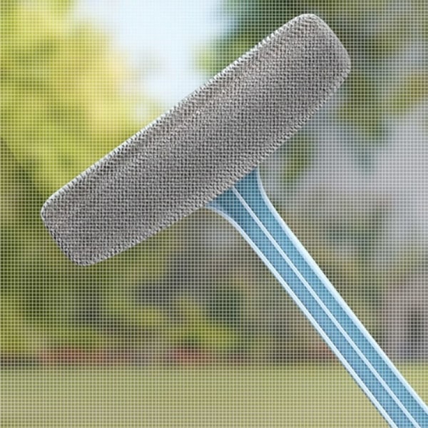 Window Mesh Screen Brush Curtain Net Wipe Cleaner BLÅ blue