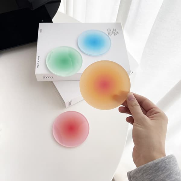 Gradient Akryl Coasters Round Cup Pad ORANSJE orange