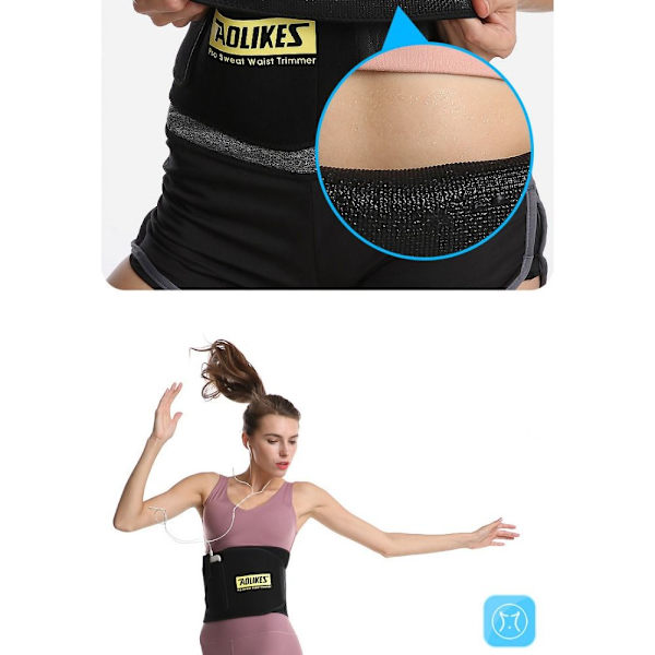 Waist trainer Vyötärötuki MUSTA L black L