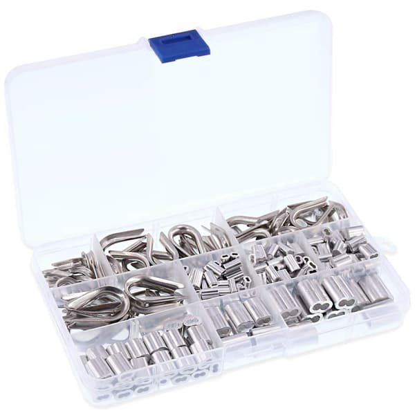 250st vajerkabel Fingerborgen Combo Crimping Loop Sleeve