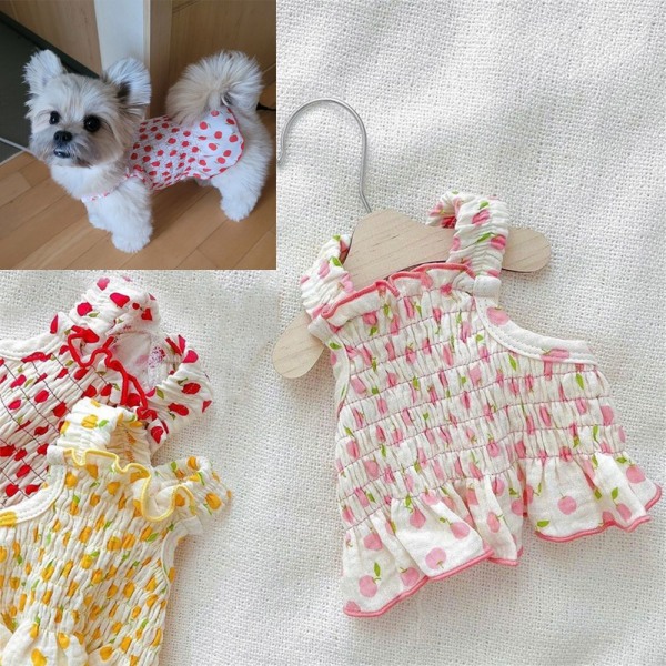 Pet Dog Sommarkläder Strawberry Dress RED S red S