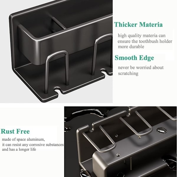 Tandbørsteholdere Cup Organizer SORT black