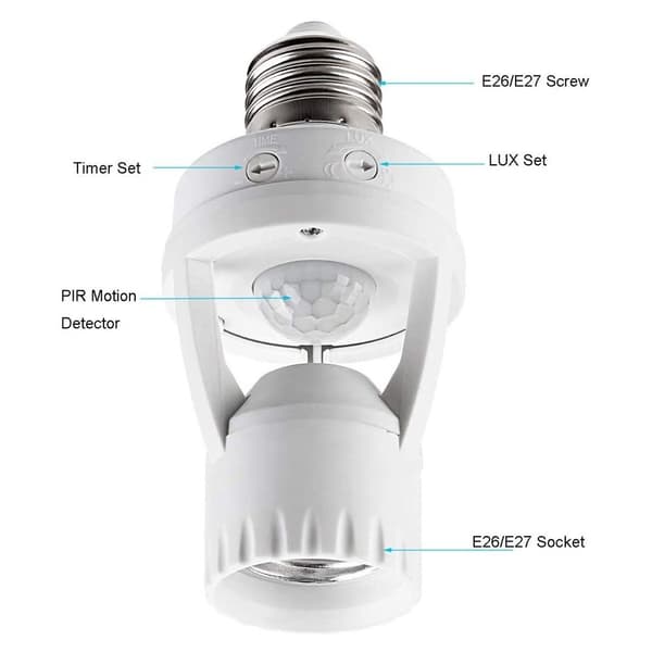 LED Pære Sokkel Sensor Lys Sokkel Lampeholder