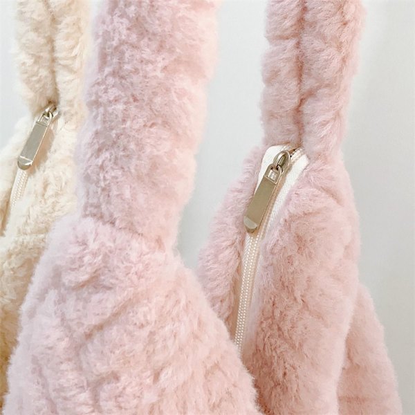Plyschrandig väska Tygpåse ROSA PINK