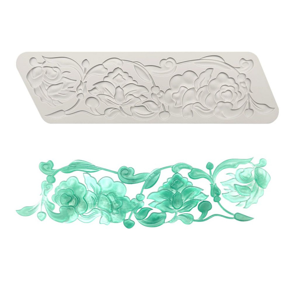 Fondantkaka Spetsmatta Form 3D-gravyr 3 3