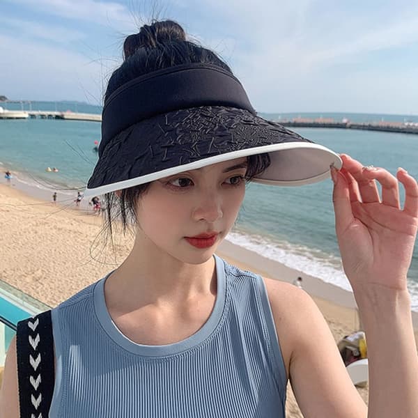 Kvinnor Solhatt Cap SVART black
