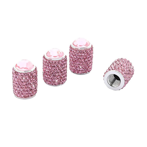 4 stk Ventilhette Ventilkjernedeksel ROSA pink
