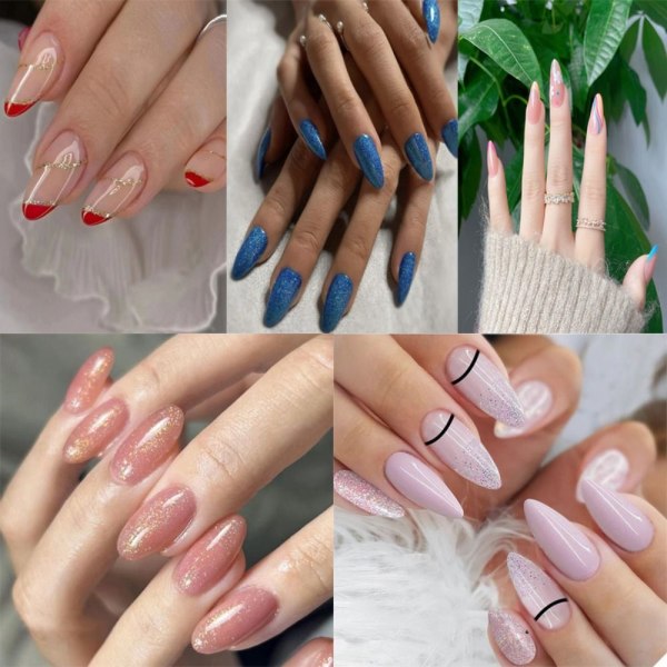 Almond Fake Nails tekokynnet 2 2 2