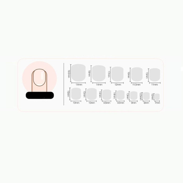 False Nails Short Rhinestone