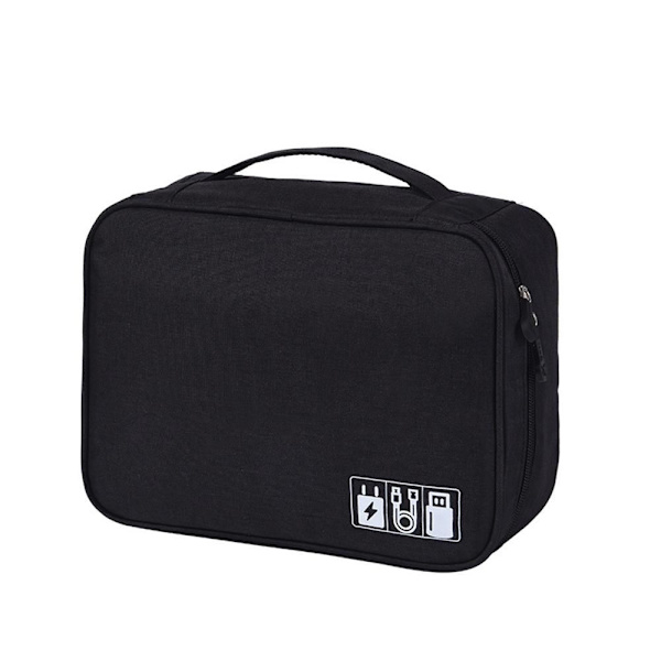 Förvaringsväska Organizer USB -datakabel GRÅ Grey