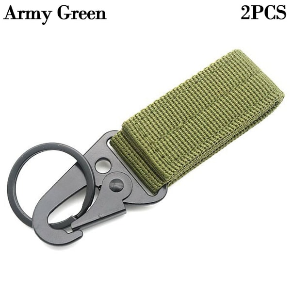 2st Webbing Hängande Spänne Nyckelring ARMY GREEN Army Green