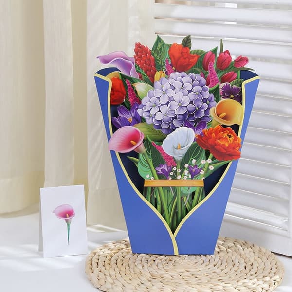 3D pop-up bukett papirblomster 2 2 2