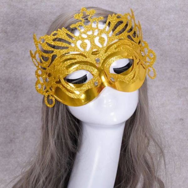 Festmaske Halloween Maske GULD GULD Gold