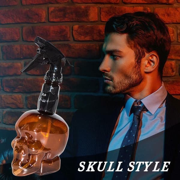 Skull Shape Tyhjä Spray Pullo Kampaamo Suihkepullo VIHREÄ Green