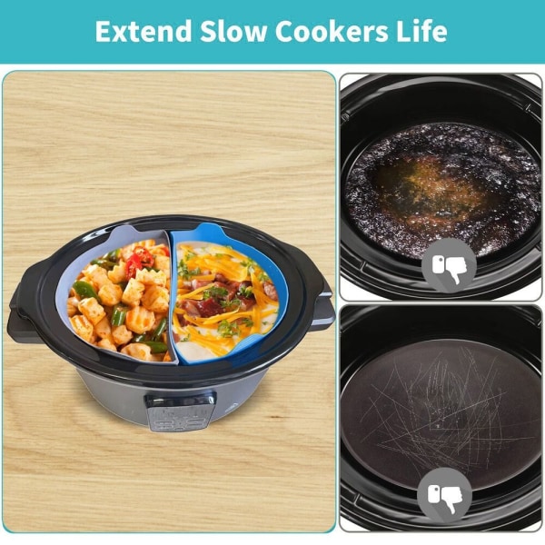 Slow Cooker Liner Slow Cooker Separator GRÅ STYLE-1 STYLE-1 Gray Style-1-Style-1