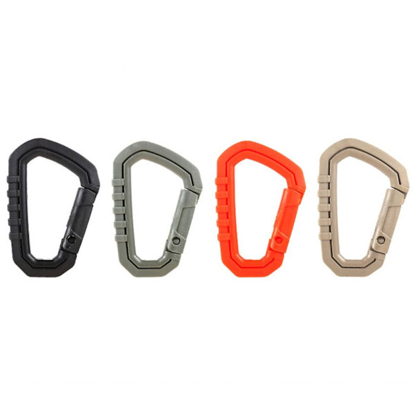 2st Fäst quickdraw Shackle Karbinhake Clip SVART 2ST 2ST Black 2pcs-2pcs