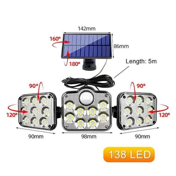 Solar Sensor Light Liiketunnistimen valo ERILLISET TYYPPI ERILLISET Separate Type