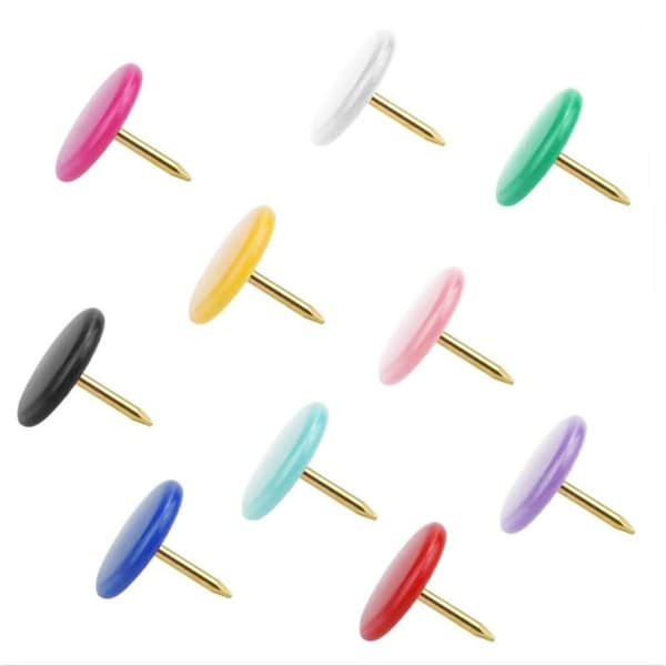 300 stykker Stålspidser Push Pins Plast