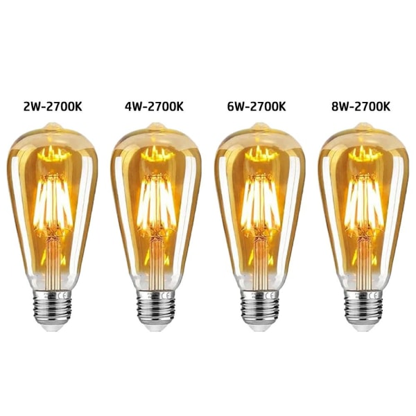 Kristalllampa ST64 LED-lampa 8W-2700K 8W-2700K 8W-2700K
