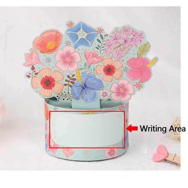 3D Pops-up Bukett Pappersblommor 4 4 4