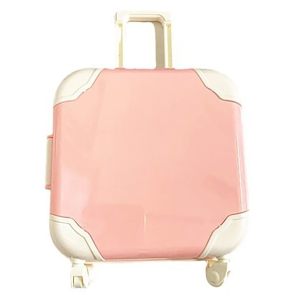 Dockvagn Trunk Miniatyr Bagage ROSA SOLID FÄRG SOLID pink solid color-solid color