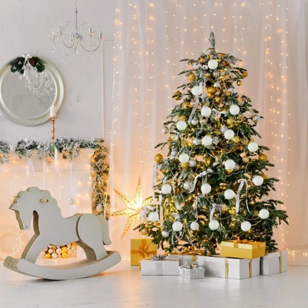6 stk julekuler juletrepynt 4 4 4