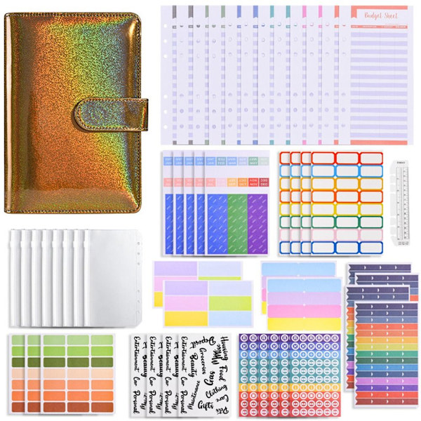 Budget Binder Money Organizer til Kontant GULD gold