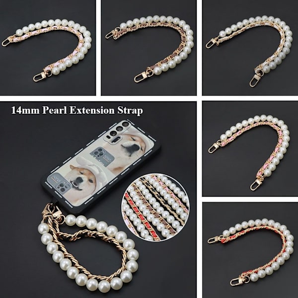 Pearl Strap Tasker Håndtaske Håndtag KAFFE Coffee