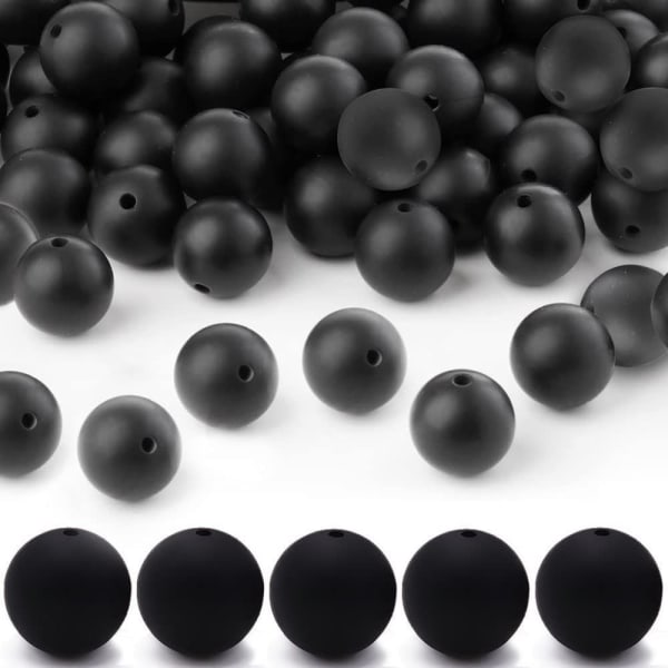 60 stk silikone perler 15 mm runde bulk perler løse silikone perler