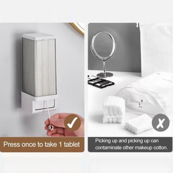 Makeup Bomull Oppbevaringsboks Bomull Pad Dispenser LYS BLÅ light blue