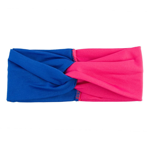 Twist Pannebånd Stretch Hårbånd BLÅ&ROSE ROSA BLUE&ROSE PINK