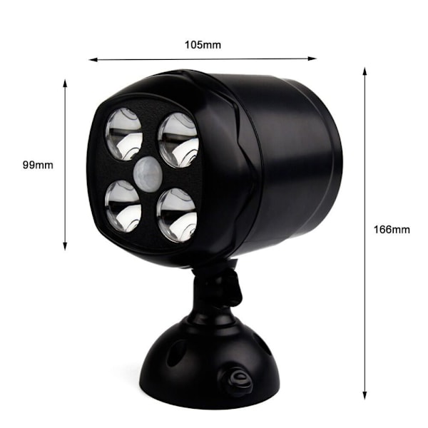 Kohdevalo 4 LEDiä 600 lumenia