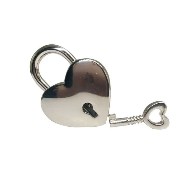 Heart Shape Padlock Mini Riippulukot SILVER Silver