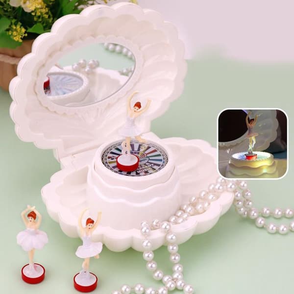 Shell Music Box Smyckeskrin VIT white