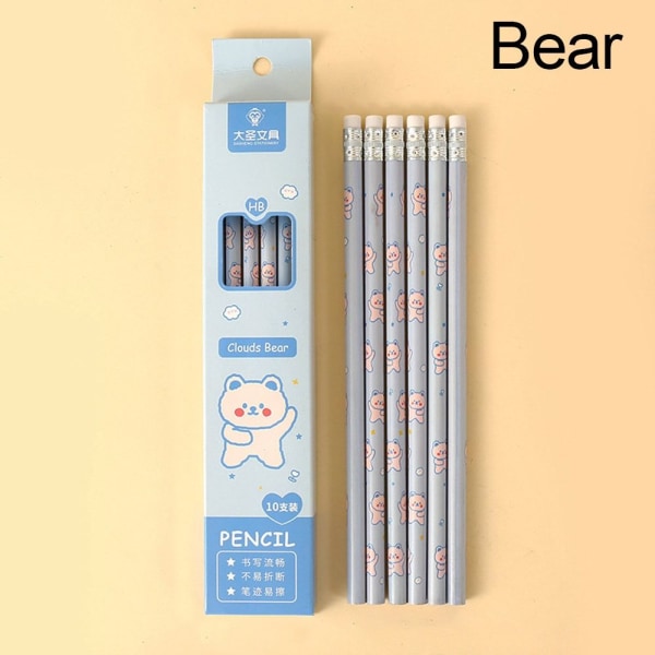 10 kpl HB Pencil kirjoituslyijykynä BEAR BEAR Bear