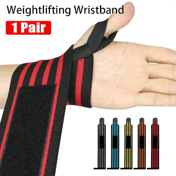 1 par tyngdlyftande armband Sportbandage ORANGE-1 STK Orange-1Pcs