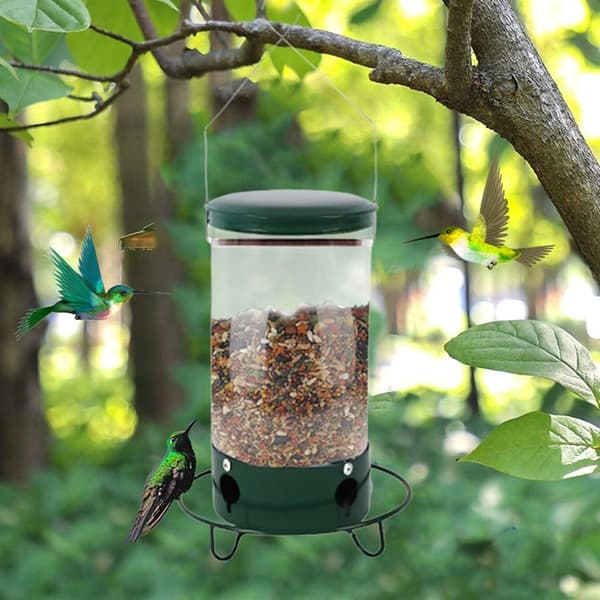 Metal Pet Bird Feeder Dispenser för husdjursfoder Flera hål