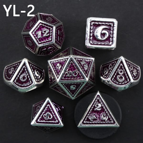 7kpl/ set DND Metallioppa Polyhedral Noppa YL-2 YL-2 YL-2