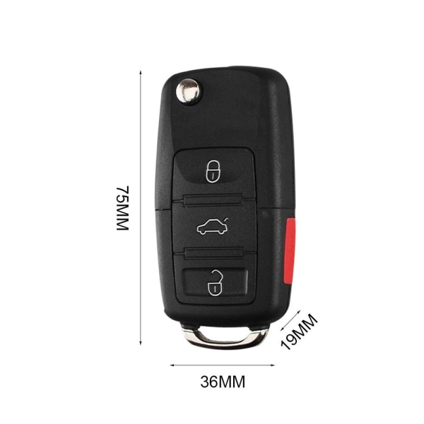 Bil fjernbetjeningsnøgle Fjernnøglekasse 3 KNAPPER 3 KNAPPER 3 Buttons