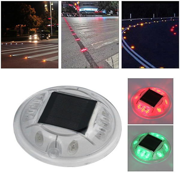 Solar Road Stud Light Trafikmarkeringslys BLÅT BLINKER BLÅT Blue flashing