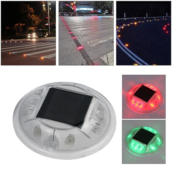 Solar Veimarkørlys Trafikkmarkørlys HVIT BLINKENDE HVIT White flashing