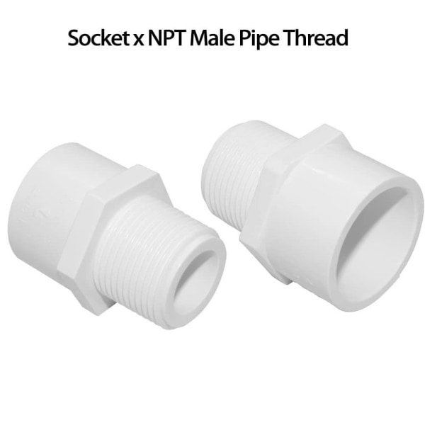 2 STK Rørfitting Adapter Connector Kobling 2PCS