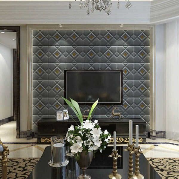 2 kpl Itseliimautuva seinätarra 3D-taustakuva GREY DESIGN A Grey Design A-Design A