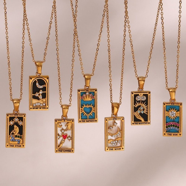 Tarot halskæde vedhæng halskæde 5 5 5