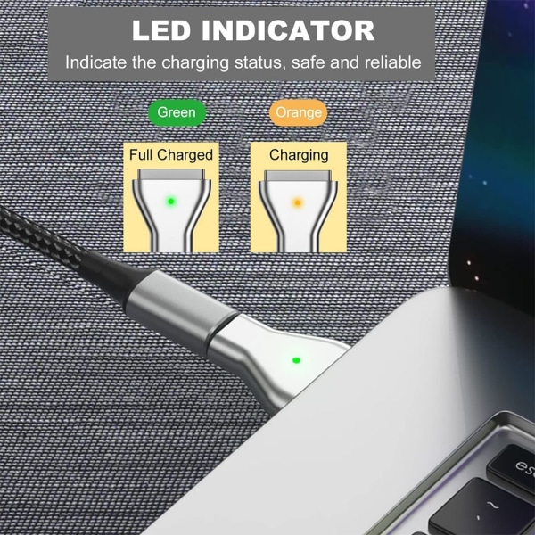 USB C Adapter Type C til Magsafe 2 Plugg Converter